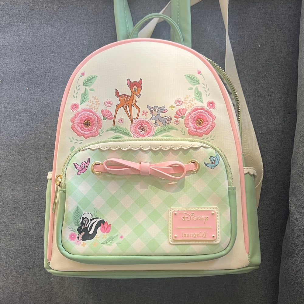 Loungefly Disney Bambi Backpack - Mint Green and Pink